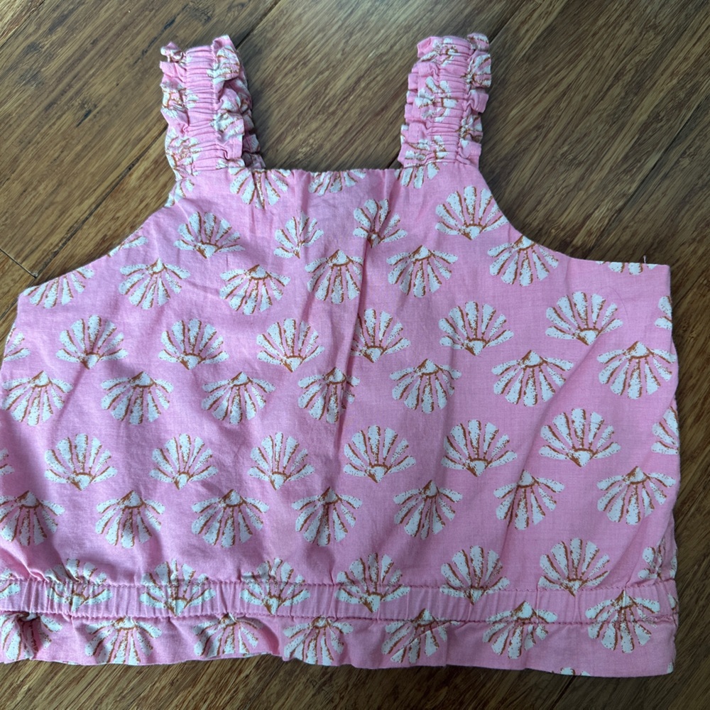 Crewcuts Sleeveless Top with Seashell Pattern